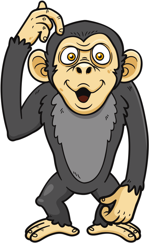 A Cartoon Of A Monkey