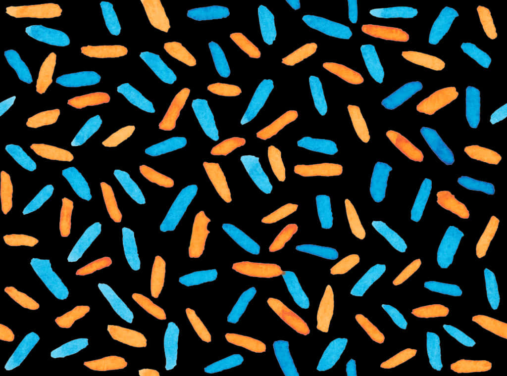 A Pattern Of Blue And Orange Paint
