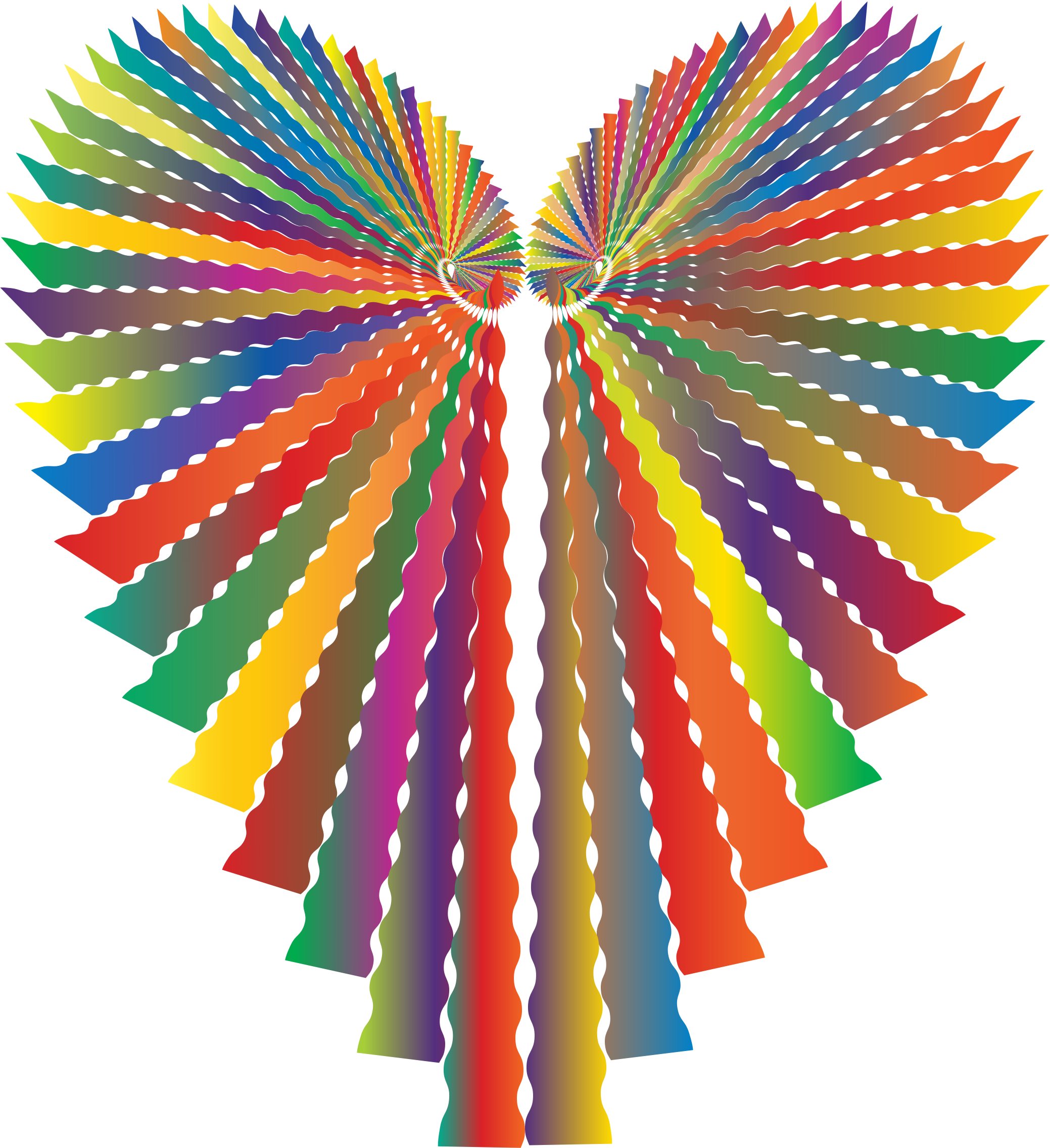 A Rainbow Colored Heart Shape