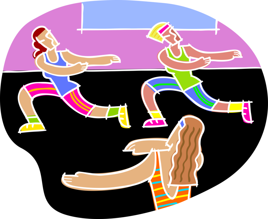 A Group Of People Doing Exercises