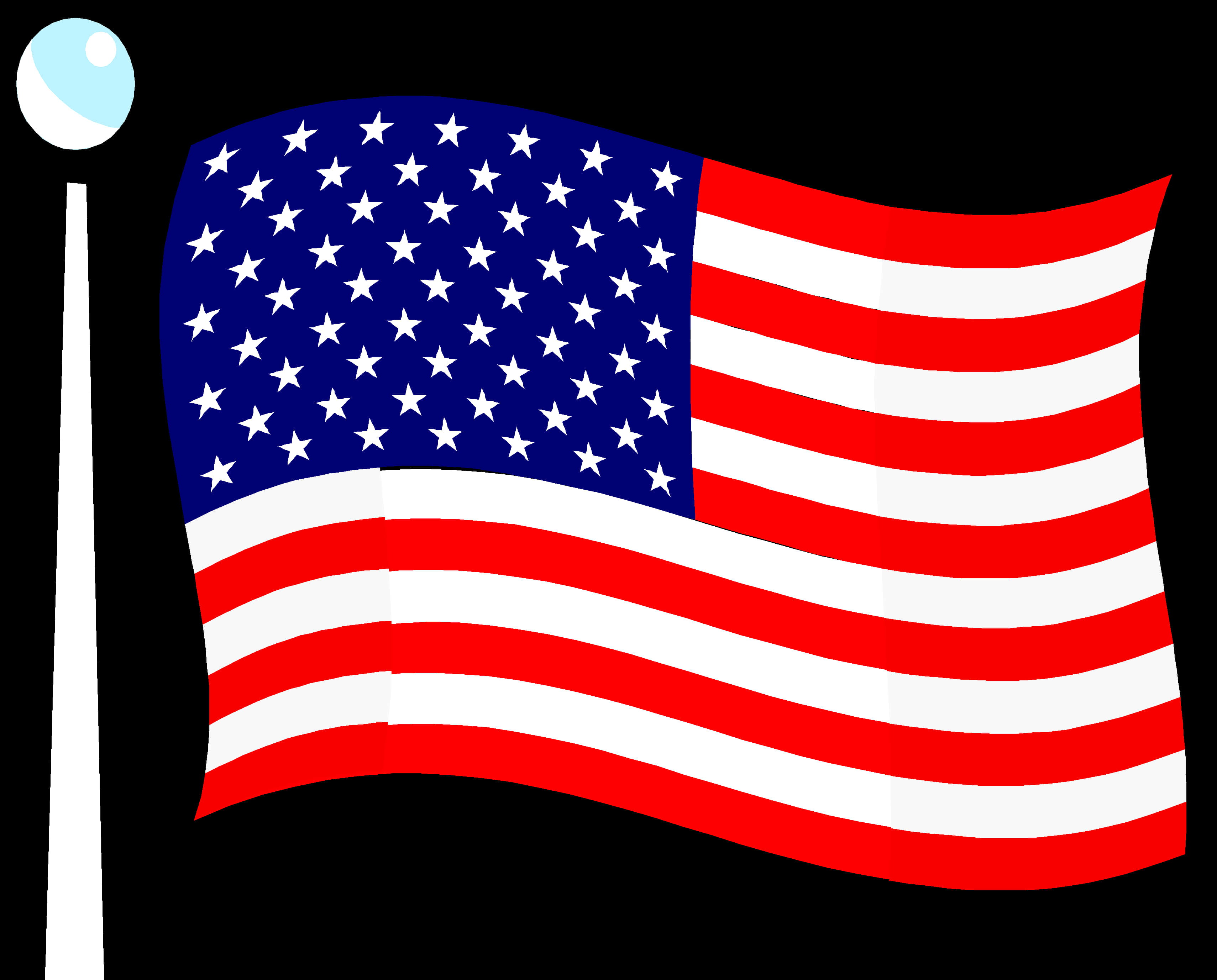 A Flag With Stars And Stripes