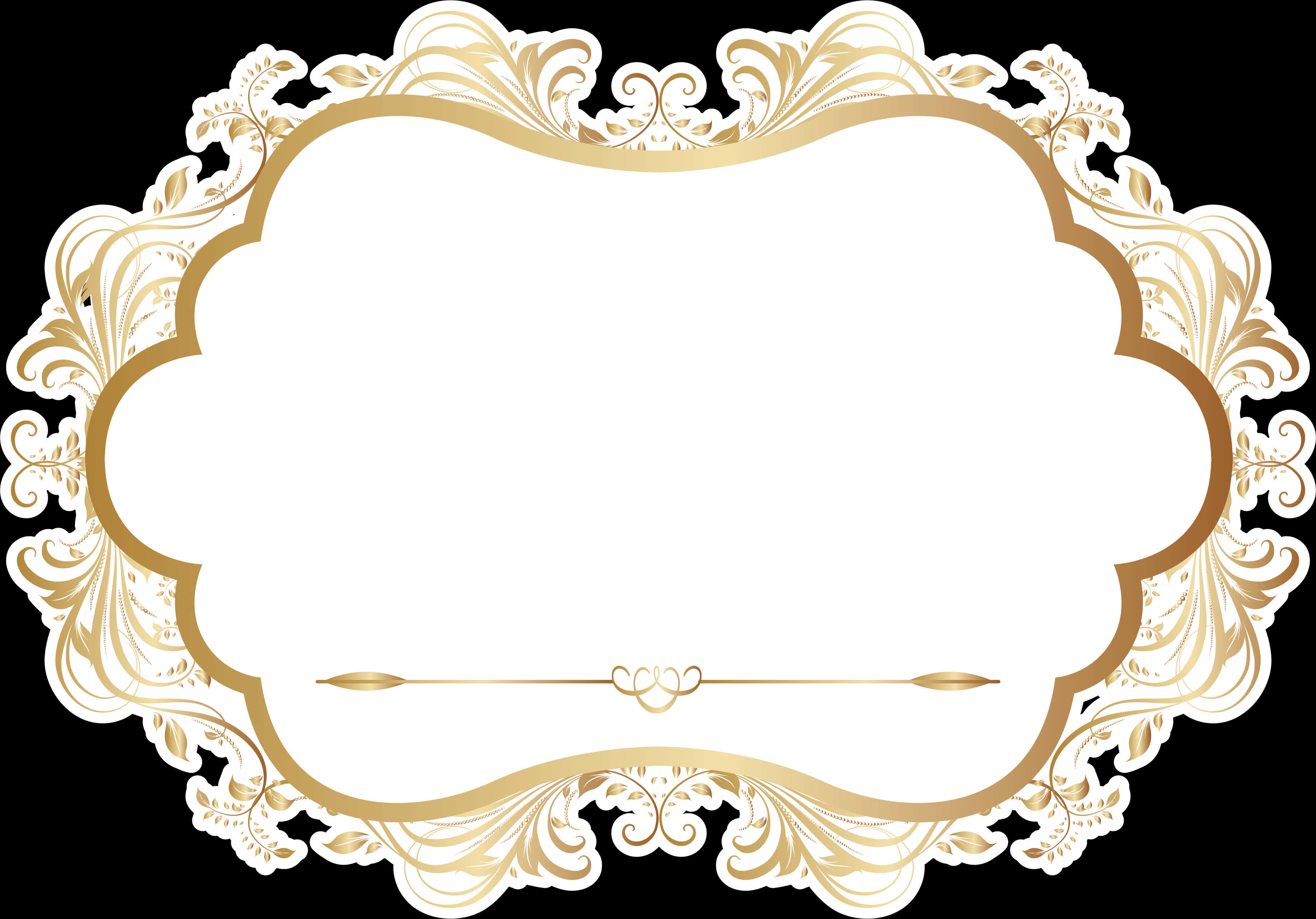 A White And Gold Frame