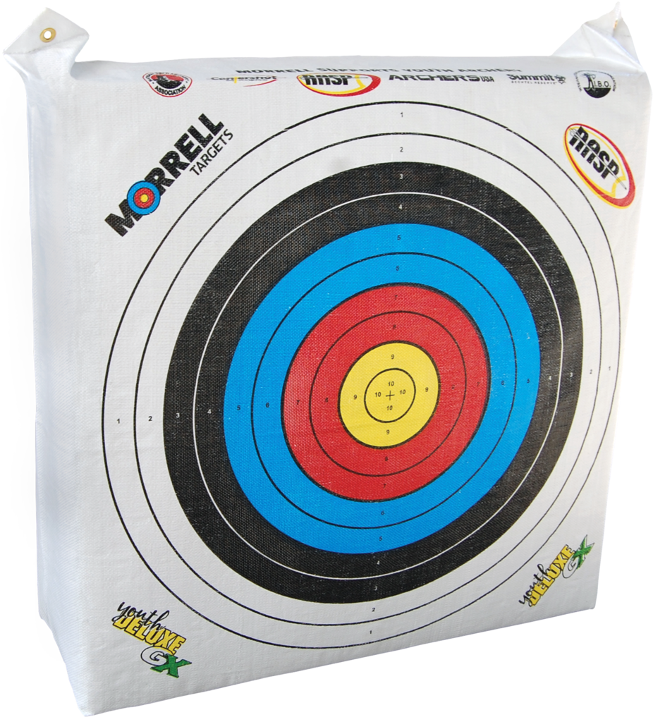 A White Bag With A Colorful Target