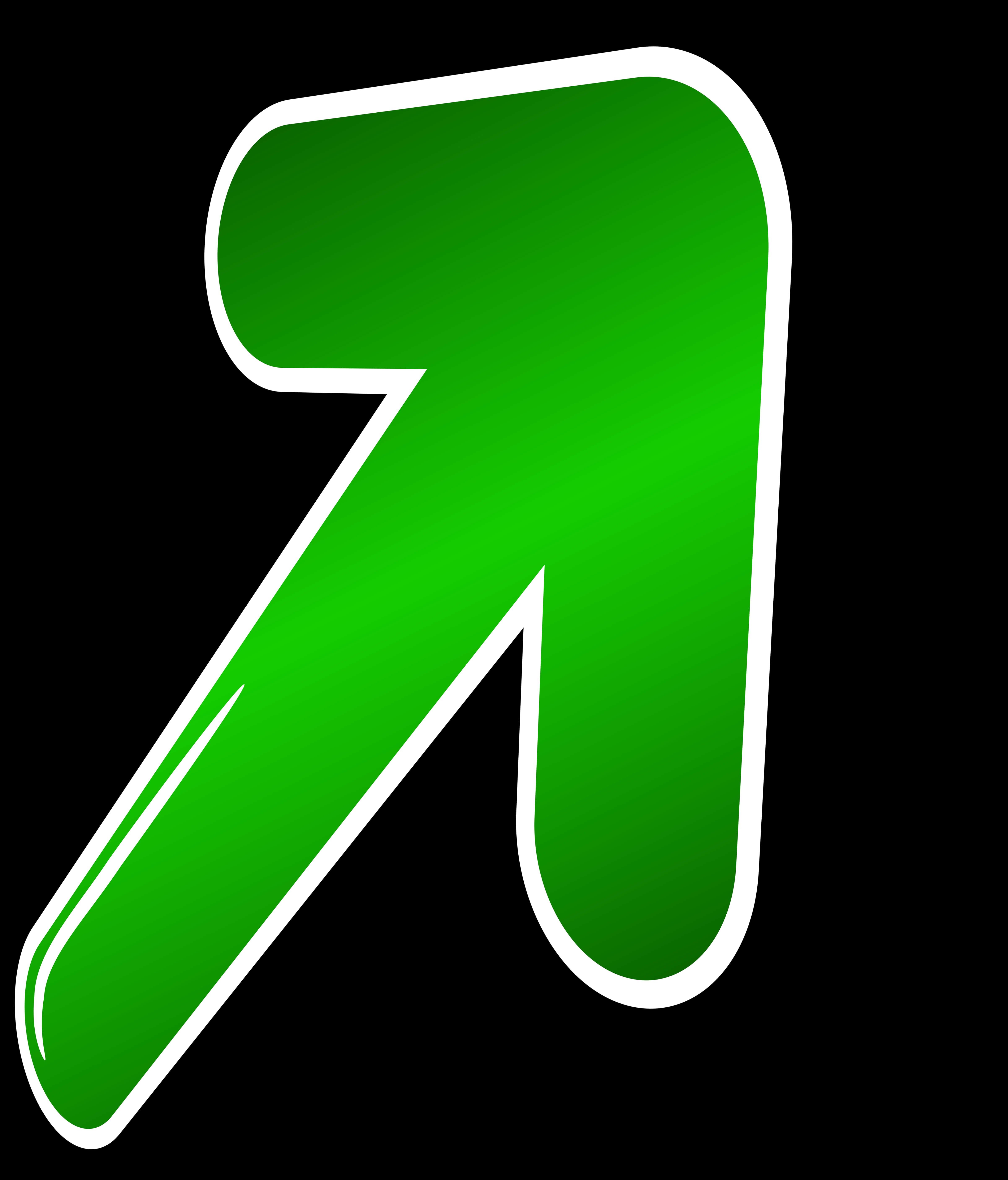 3d Green Arrow Transparent