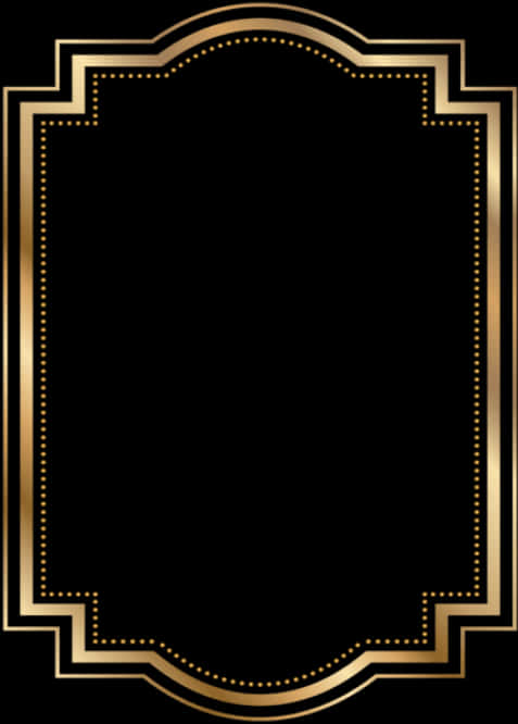 A Black And Gold Rectangular Frame