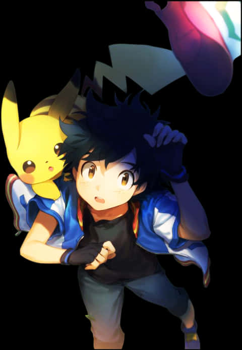Transparent Ash Ketchum Hat Png - Anime Pokemon Ash Pikachu, Png Download