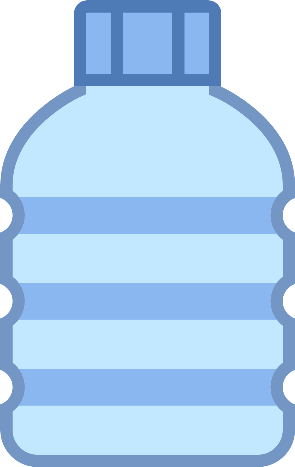 A Blue And White Striped Object