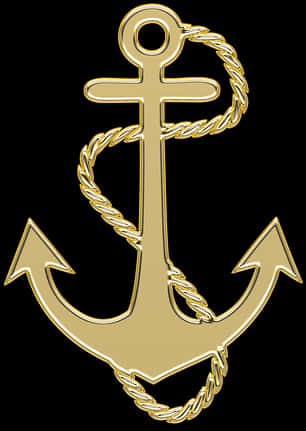 Transparent Background Anchor With Rope Png, Png Download