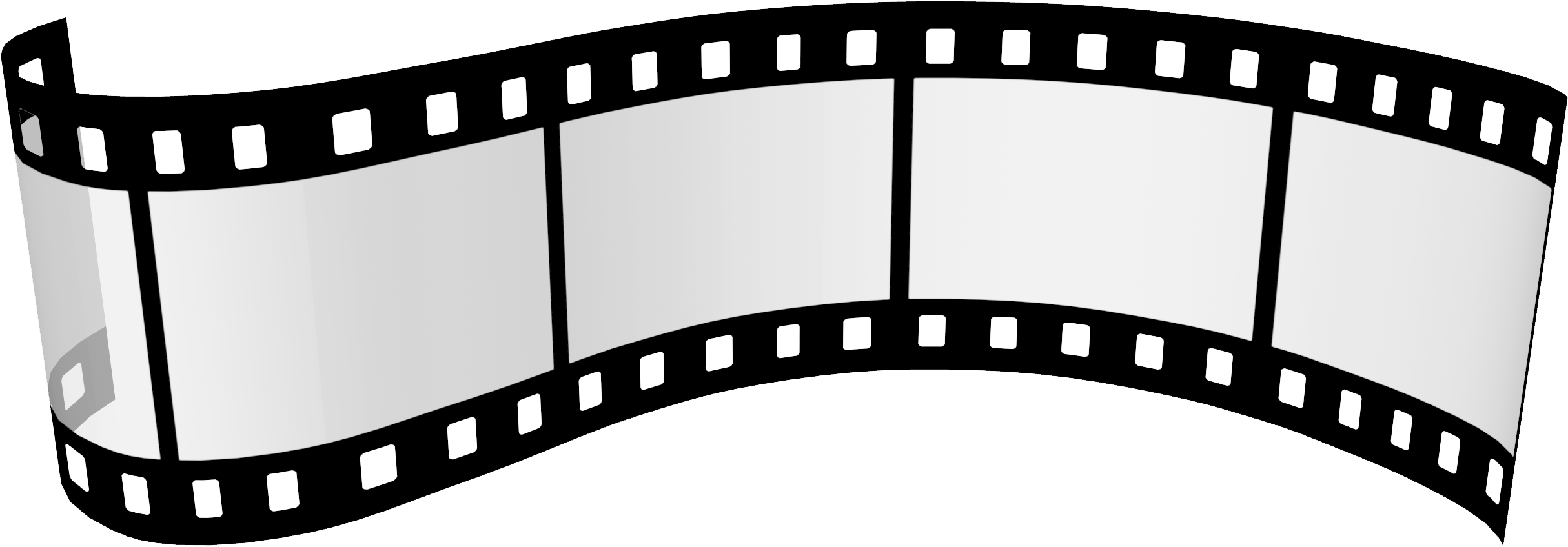 A Film Strip With A White Screen