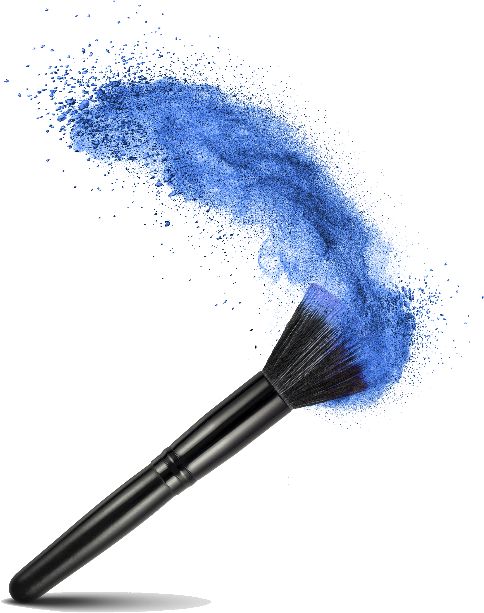 A Brush With Powder Exploding Out Of It