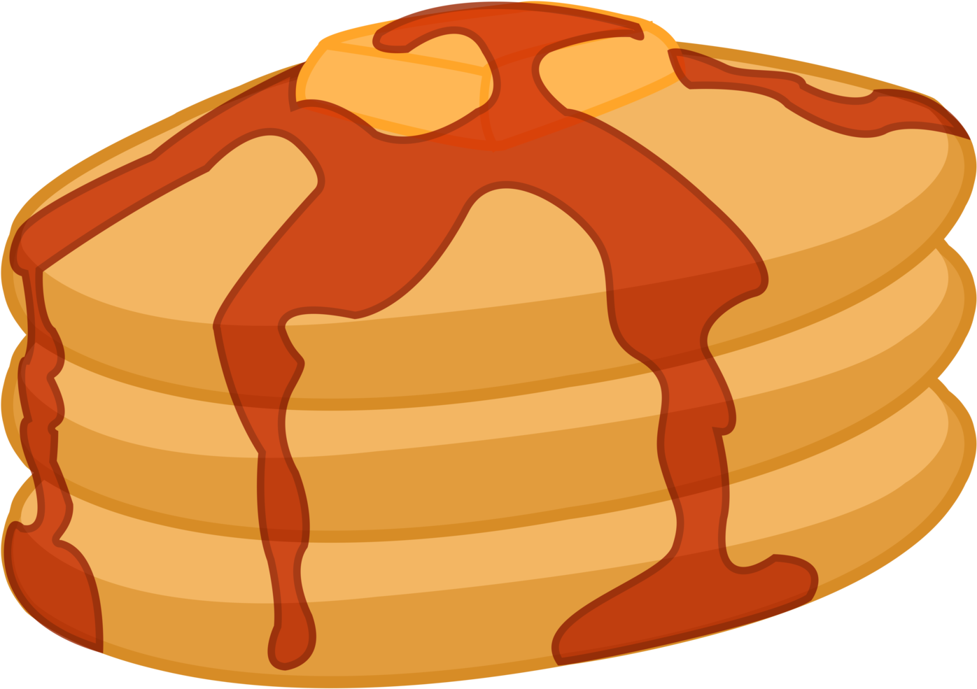 A Food With Syrup On It