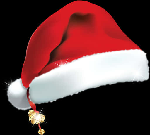 Transparent Background Santa Hat With Bell