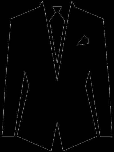 A Black And White Image Of A Suit