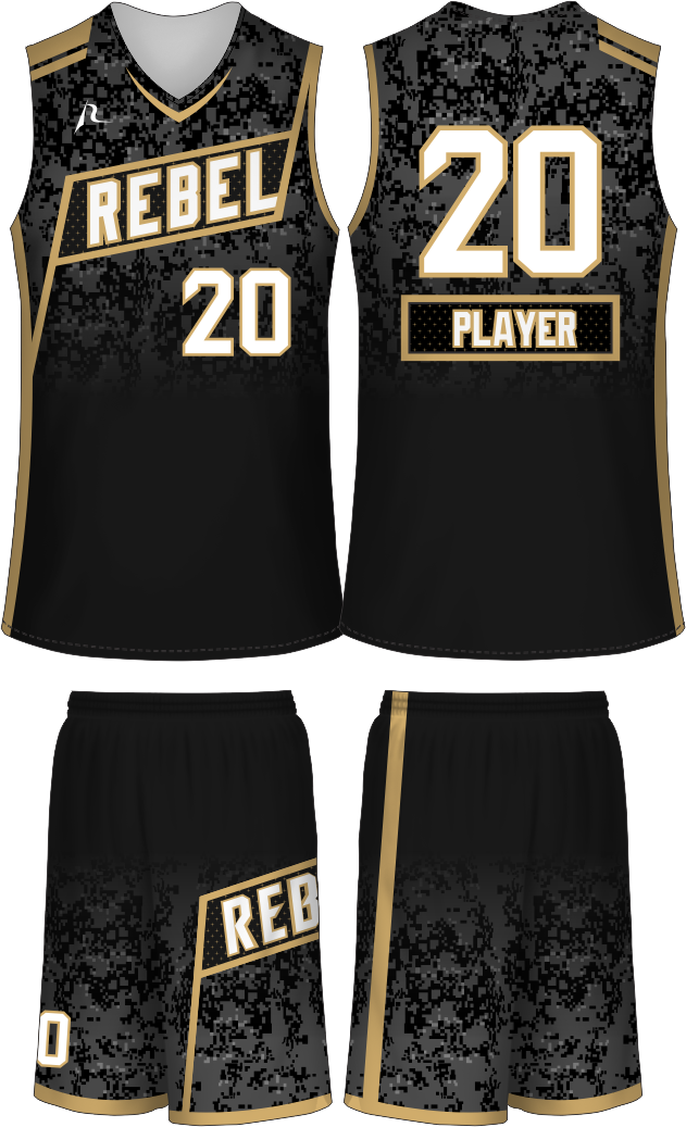 A Black And Gold Basketball Jersey