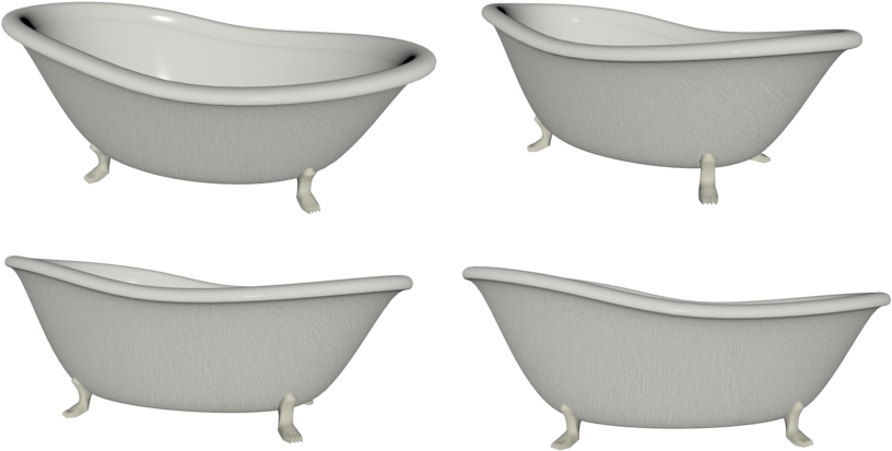 A White Bathtub With Legs
