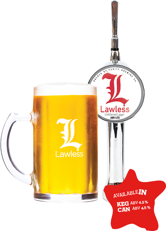 Transparent Beer Png - Lawless Lager, Png Download