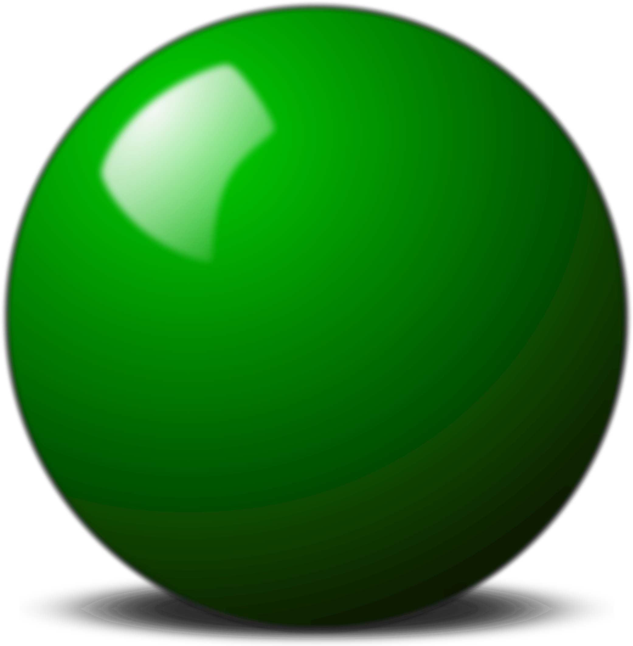 A Green Ball With Black Background