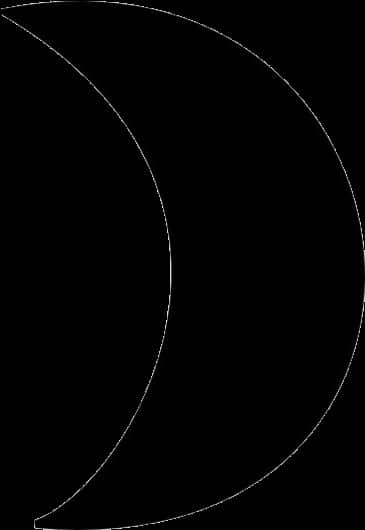 Transparent Black Crescent Moon