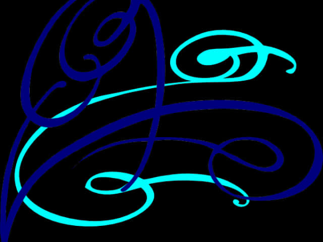 A Blue And Black Swirls