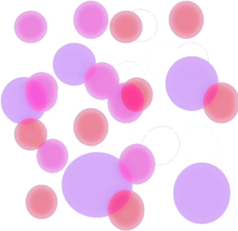 A Group Of Pink And Purple Circles