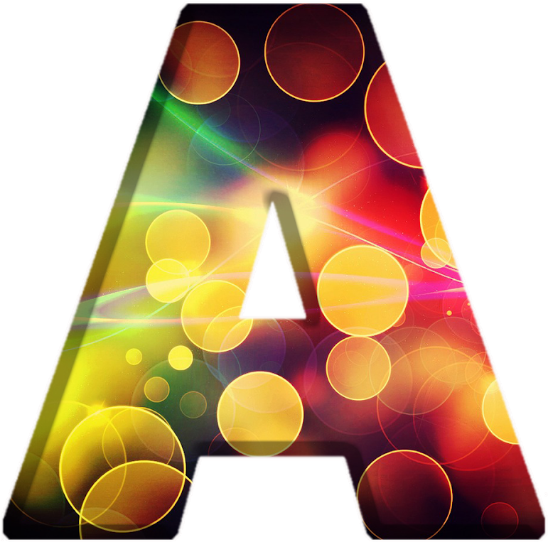 A Letter A With Colorful Circles