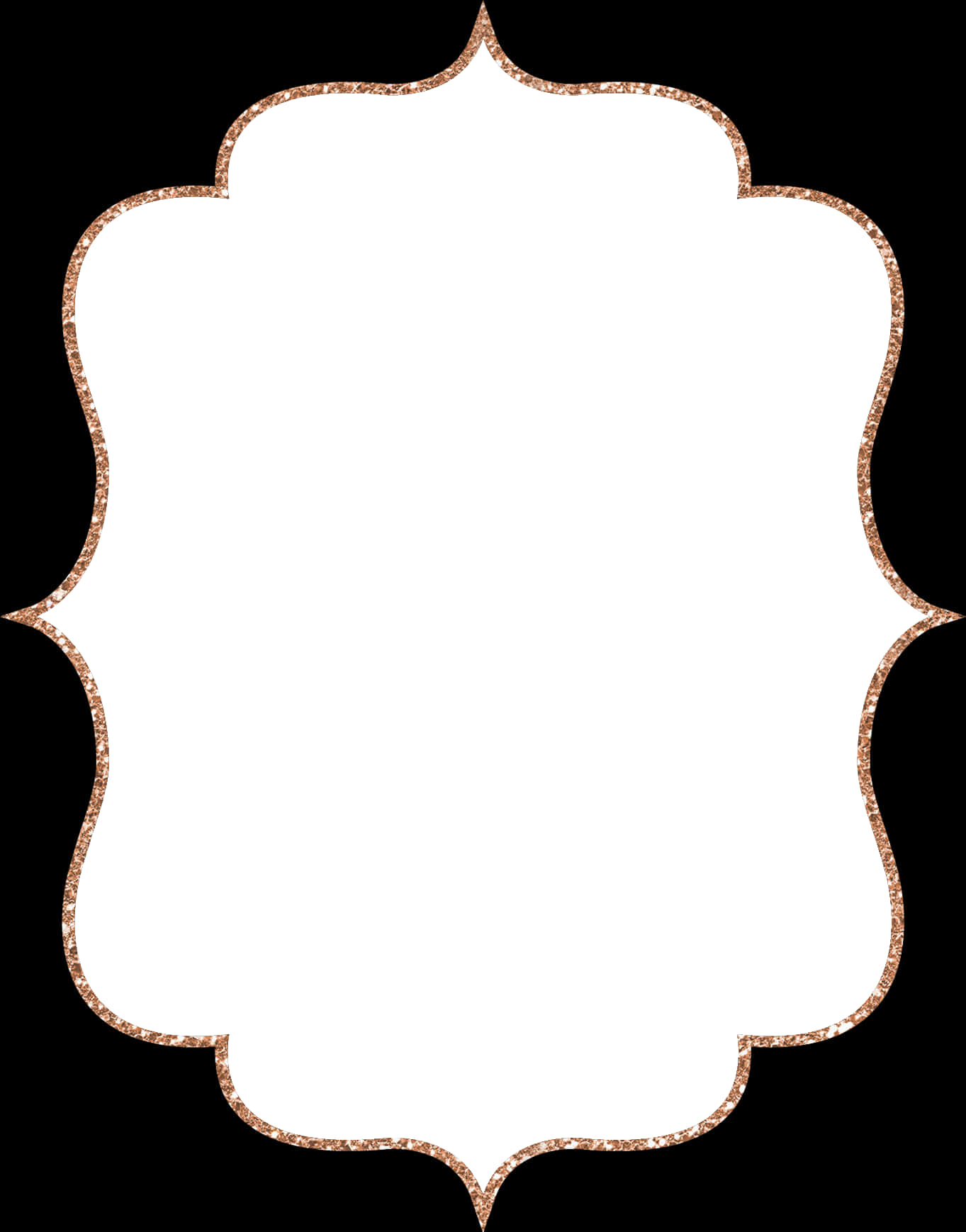 A White Frame With Orange Speckled Border