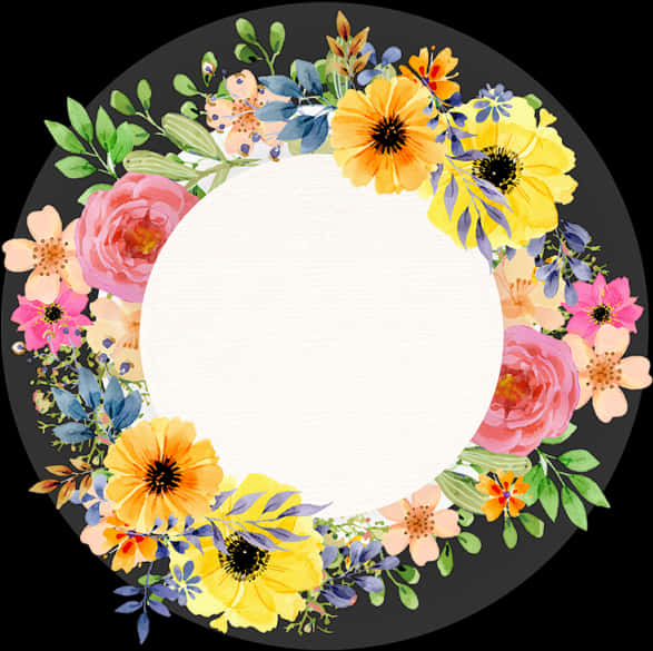 A Circular Arrangement Of Flowers