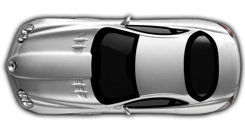 A Silver Sports Car With Black Background