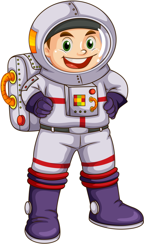 A Cartoon Of A Boy In A Space Suit