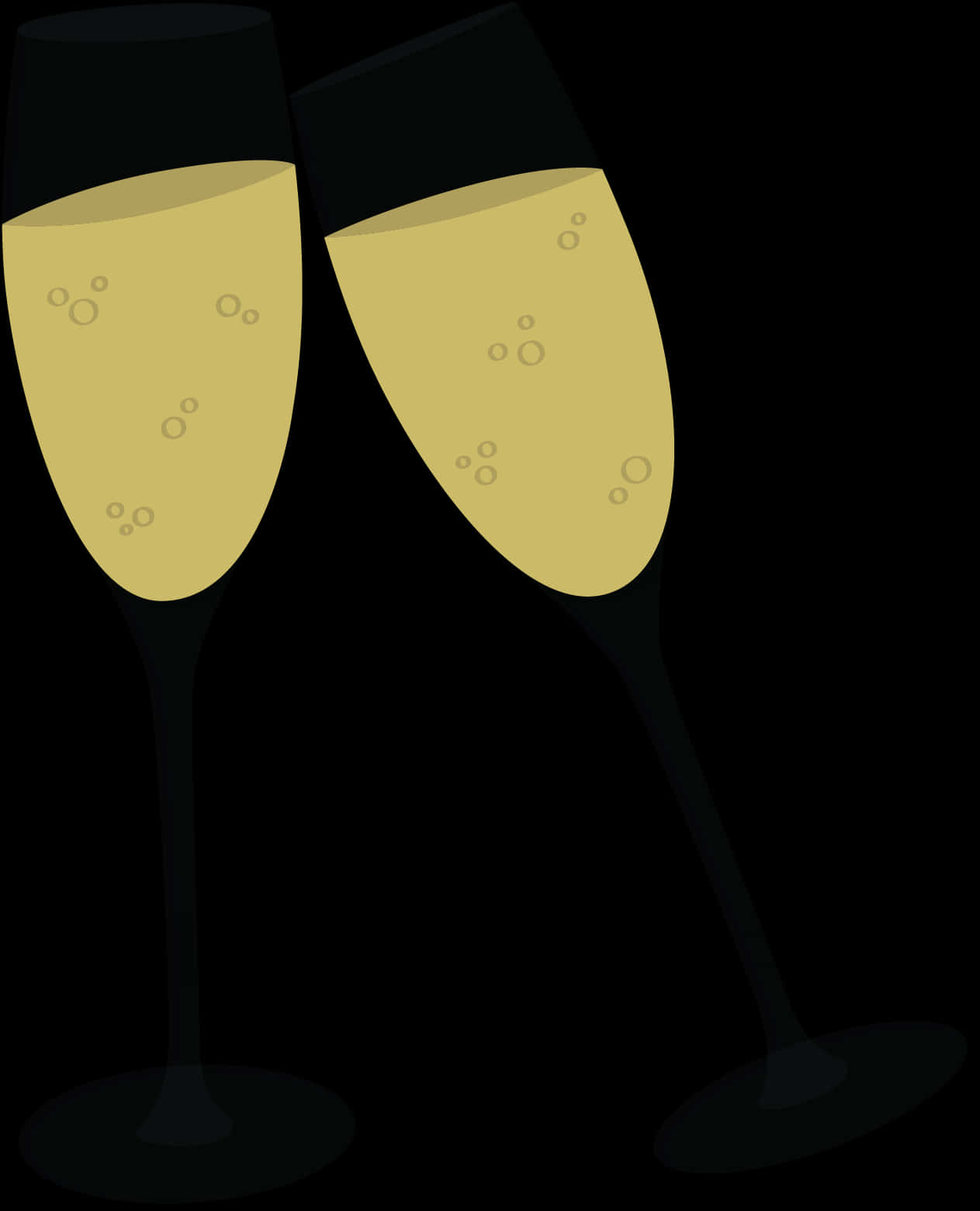Tall Wine Glass Toasting Clipart