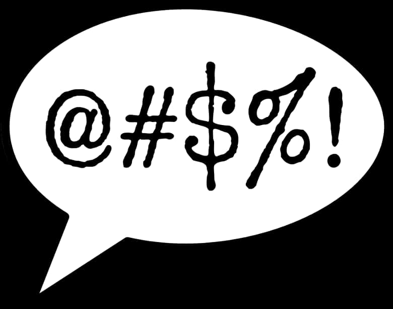 A White Speech Bubble With Black Text