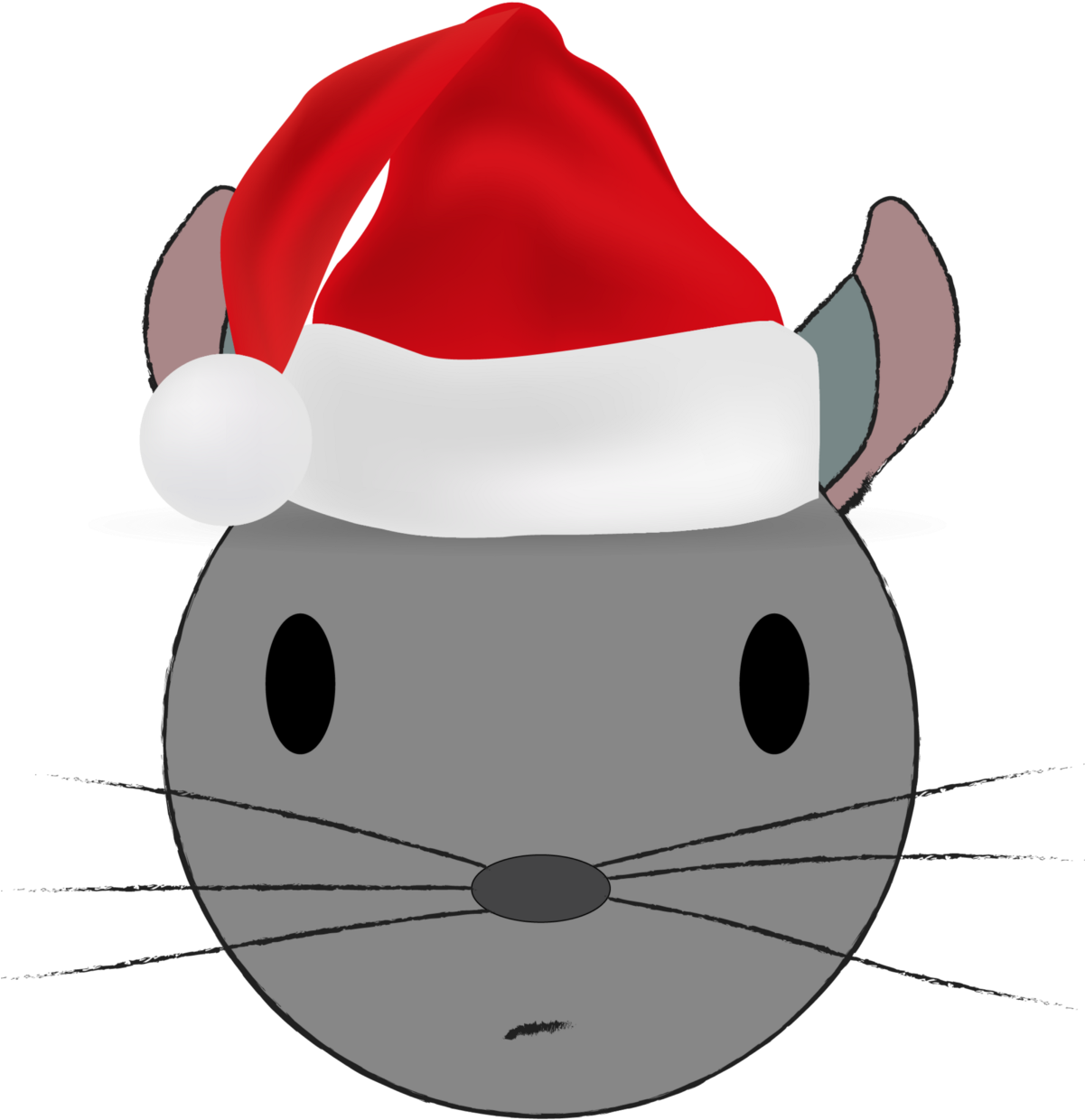 A Mouse Wearing A Santa Hat