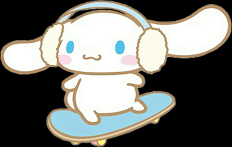 A Cartoon Character On A Skateboard