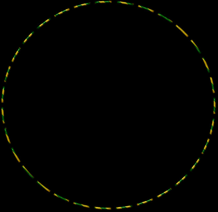 A Circular Yellow And Green Circle