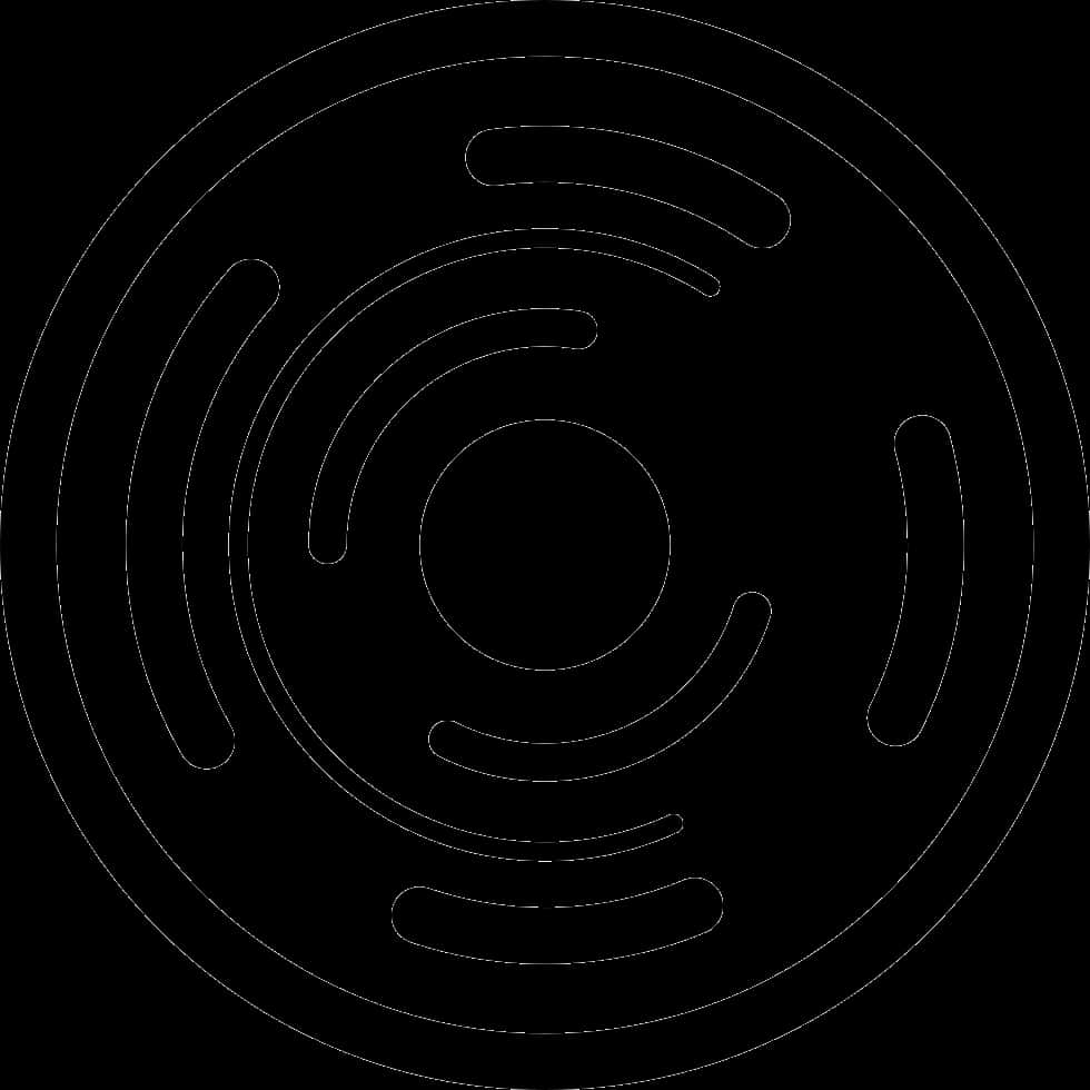 A Black Circle With Lines In It