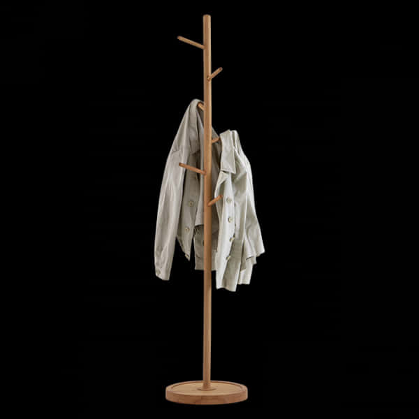 A Coat Rack With A Coat On It