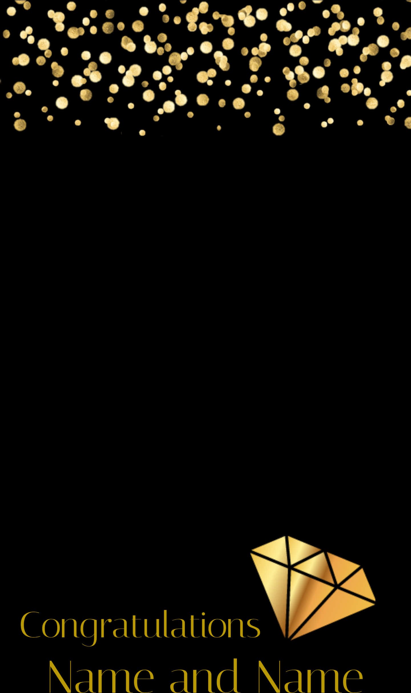 A Black Background With A Gold Object