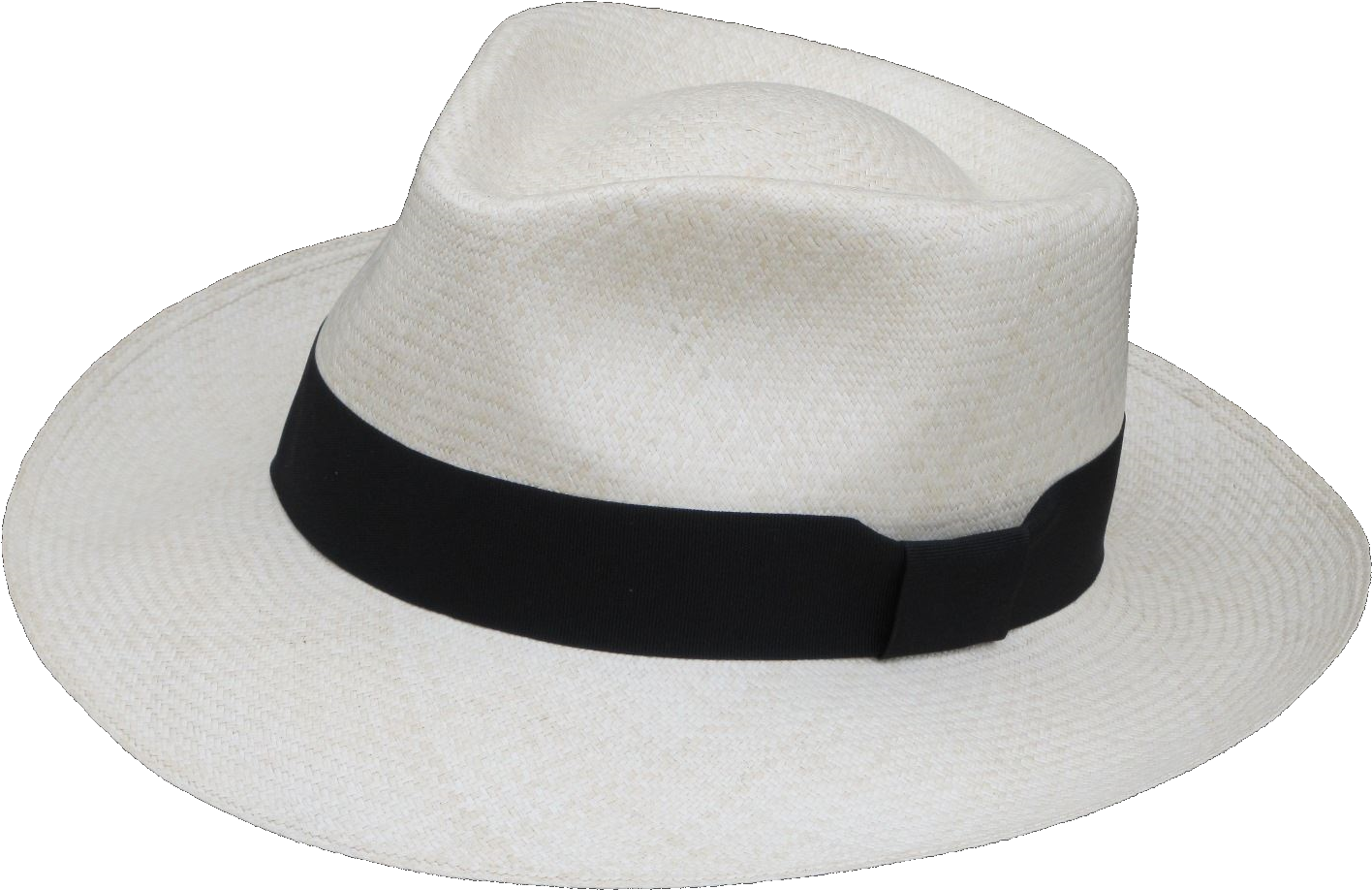 A White Hat With A Black Band