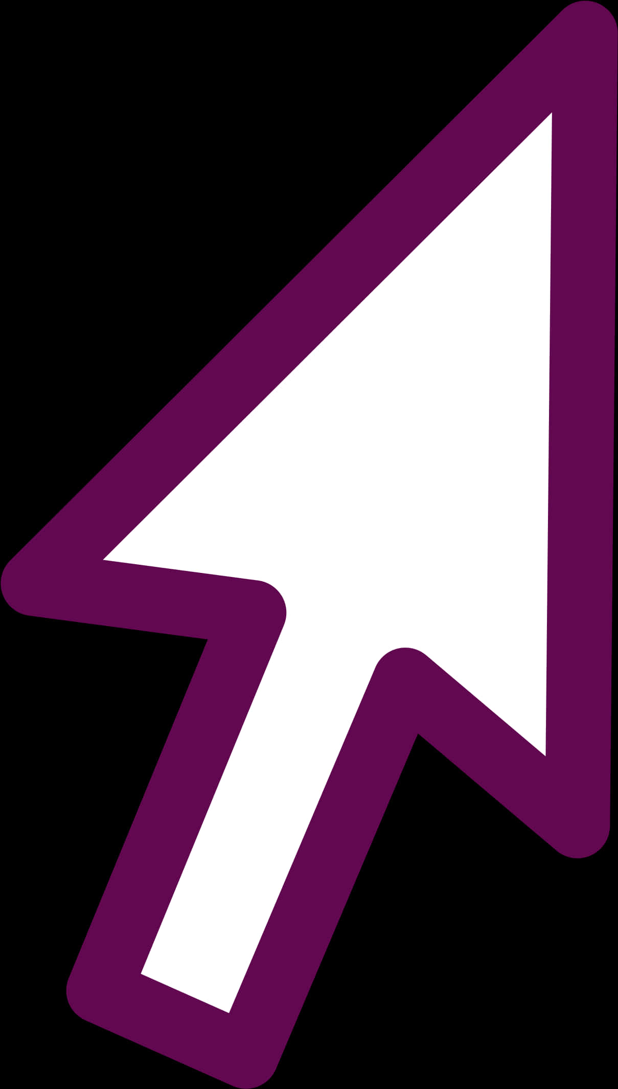 A Purple And White Arrow Pointing Towards The Camera