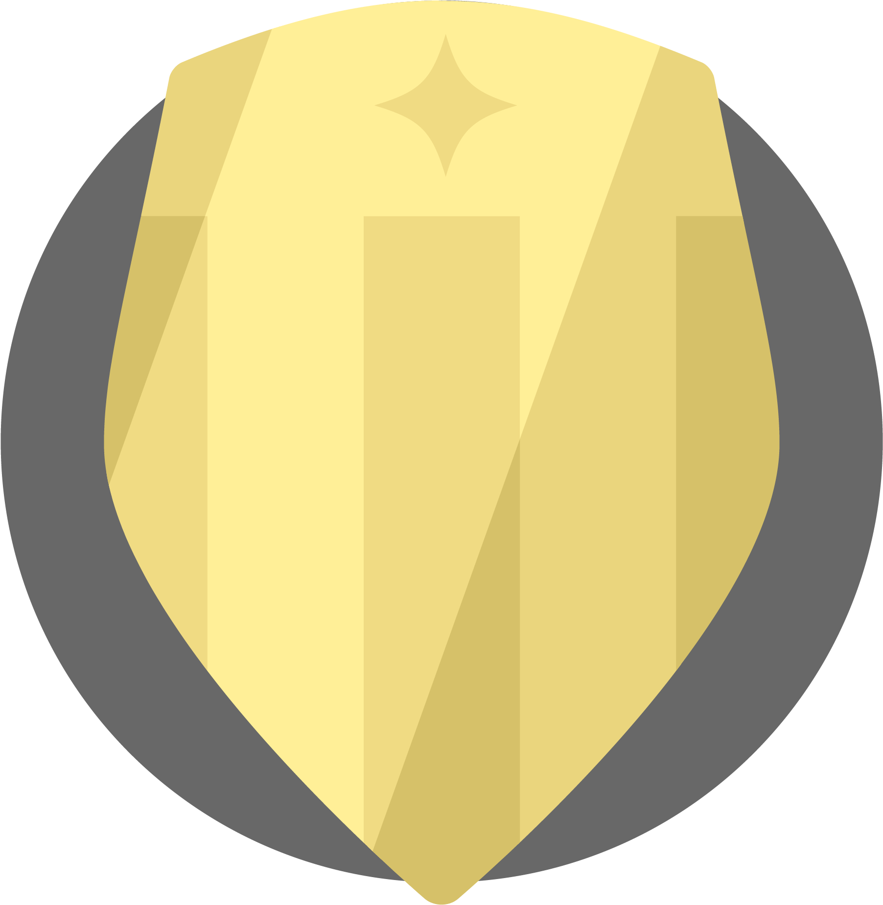 A Yellow Shield With A Star On It
