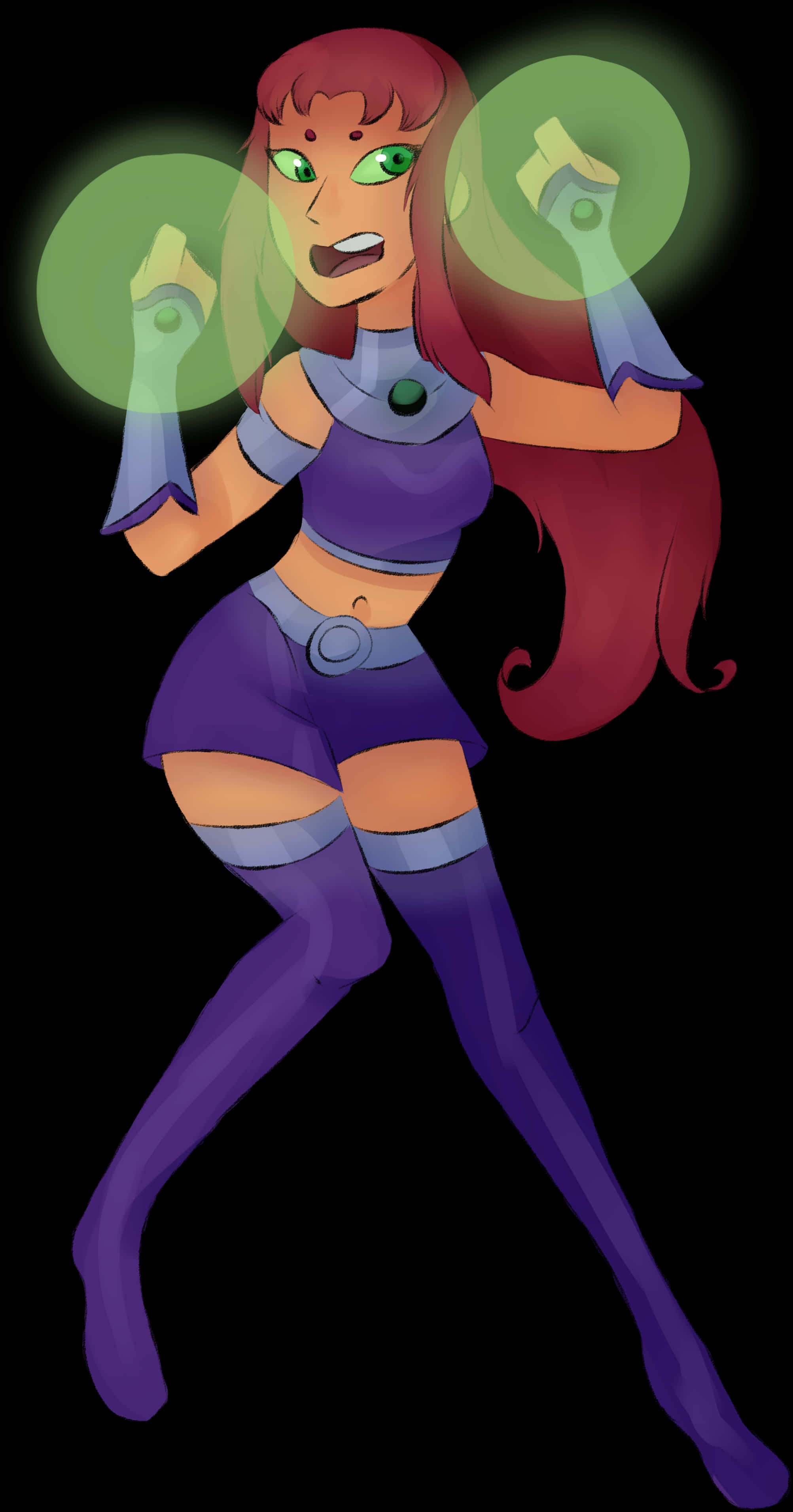 Transparent Cyborg Png - Starfire Teen Titans Animated, Png Download