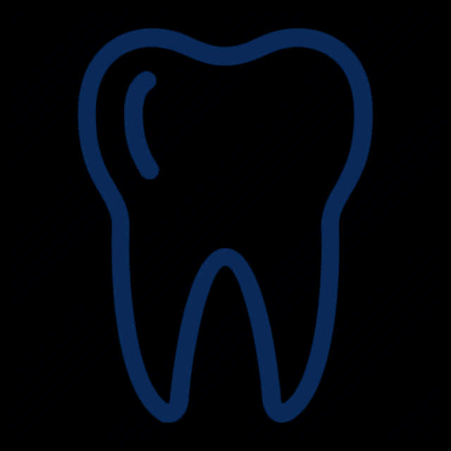 Blue Outline Of Tooth