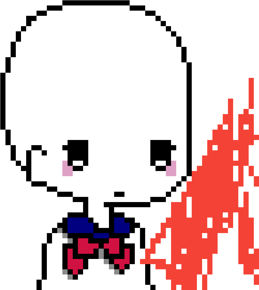 A Pixel Art Of A Fire And A Cat