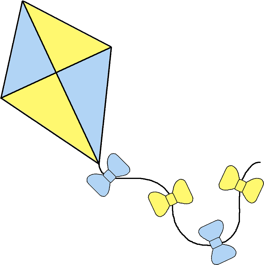 A Kite With Bows On It