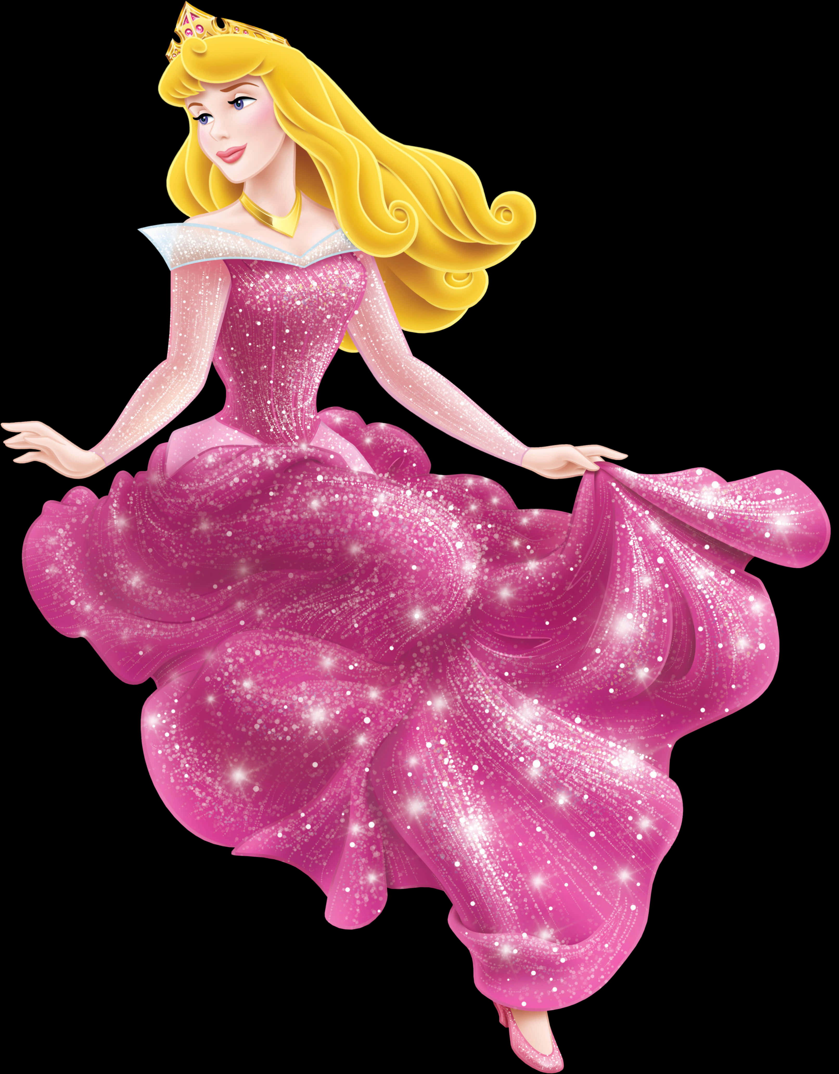 Disney Princess Aurora With Glittery Dress
