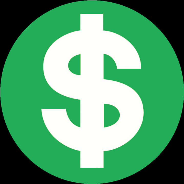 A Green And White Dollar Sign