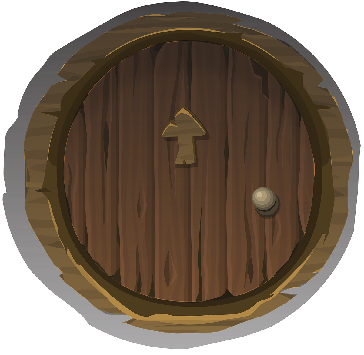 A Wooden Door With A Knob