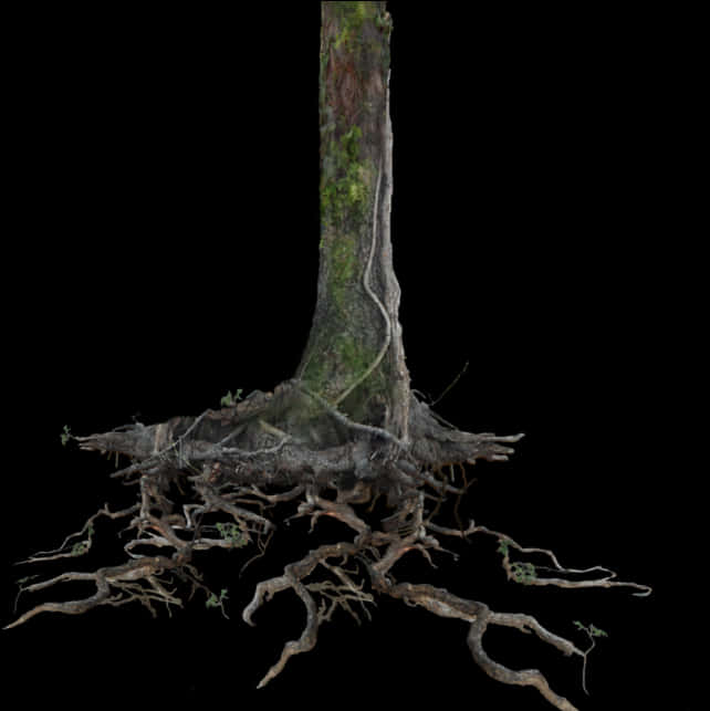 A Tree With Roots On It