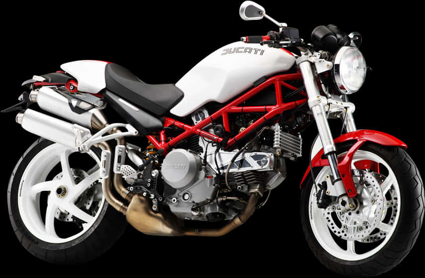 A White And Red Motorcycle