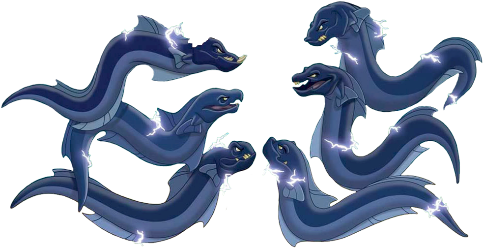A Group Of Blue Snakes